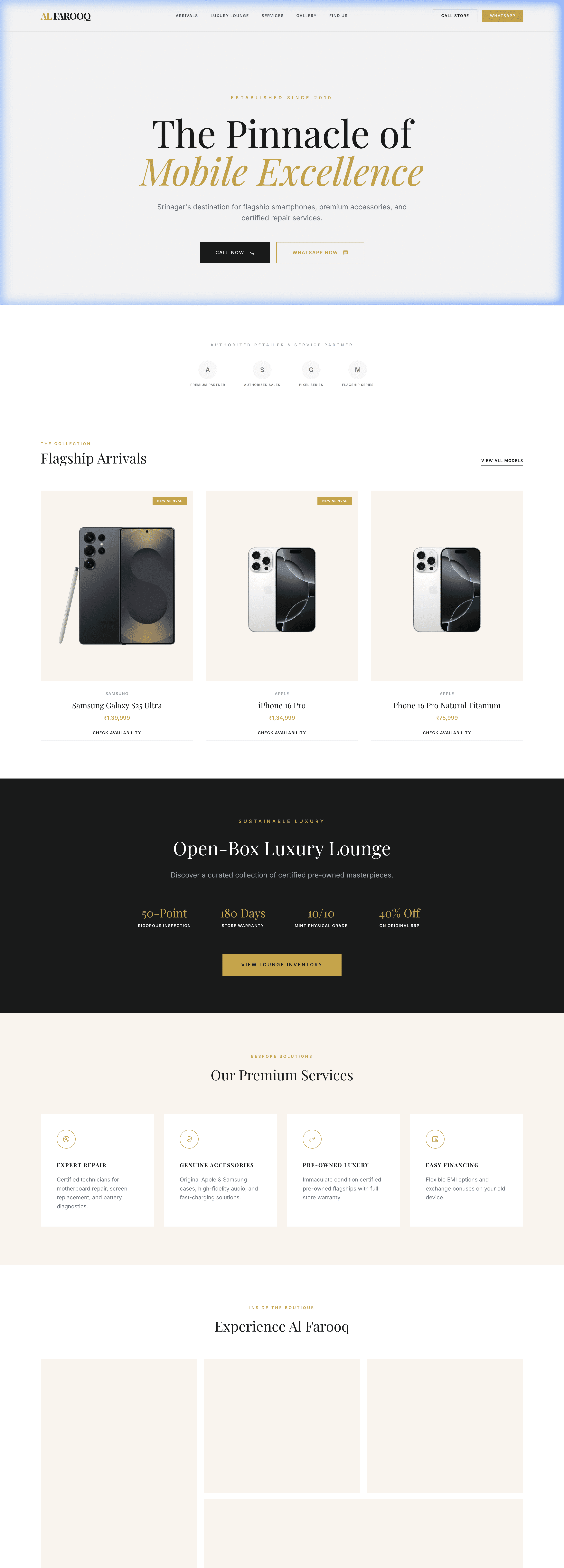 Al Farooq Communications live site screenshot